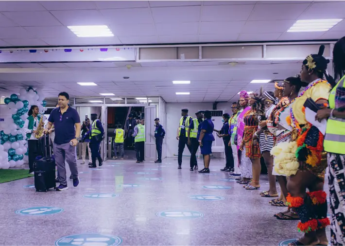Event FAAN-Emirates Brand Activation Lagos officials and people in attendance